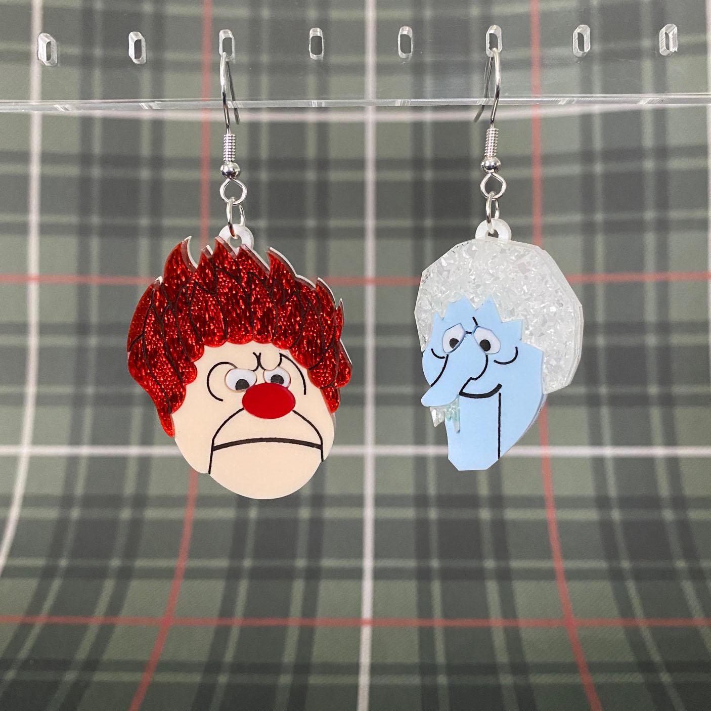 Heat Miser Snow Miser Dangle Earrings