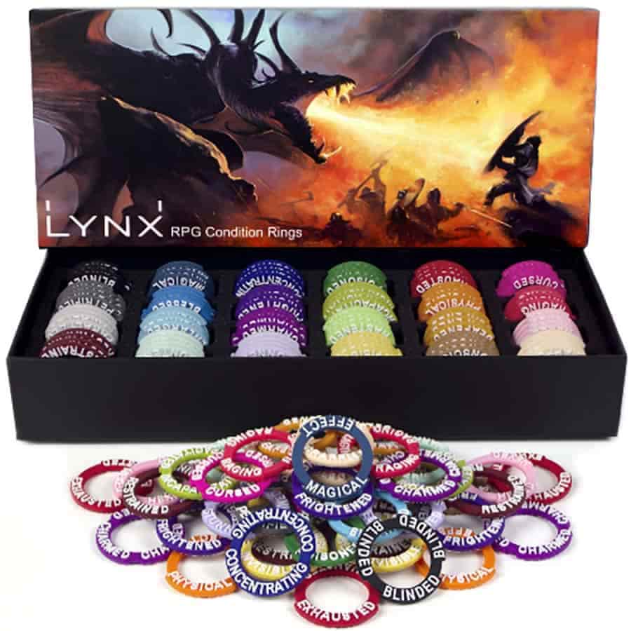 LYNX ACCESSORIES: RPG CONDITION RINGS AND MARKERS SET