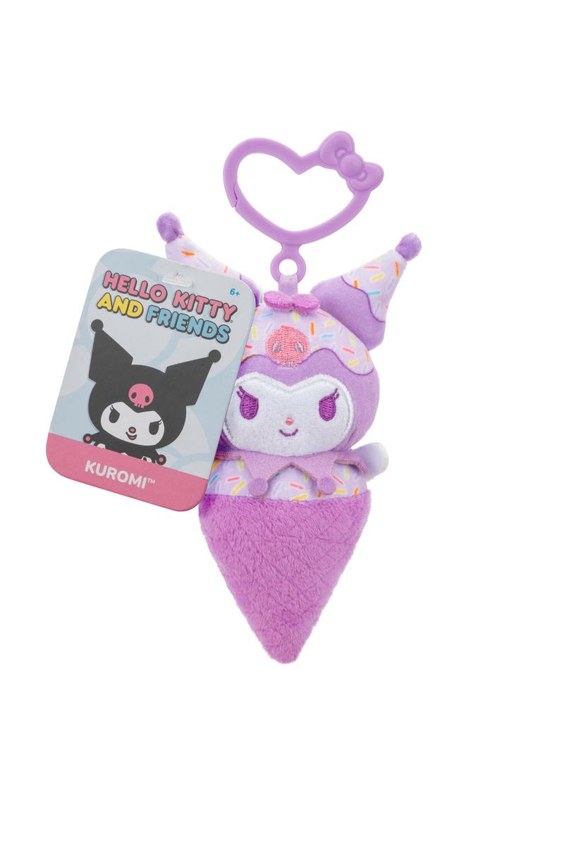 Hello Kitty and Friends 4 Inch Clip-On Plush - Kuromi