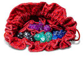 FanRoll: Velvet Compartment Dice Bag - Red Dragon Scales (Dragon Storm)