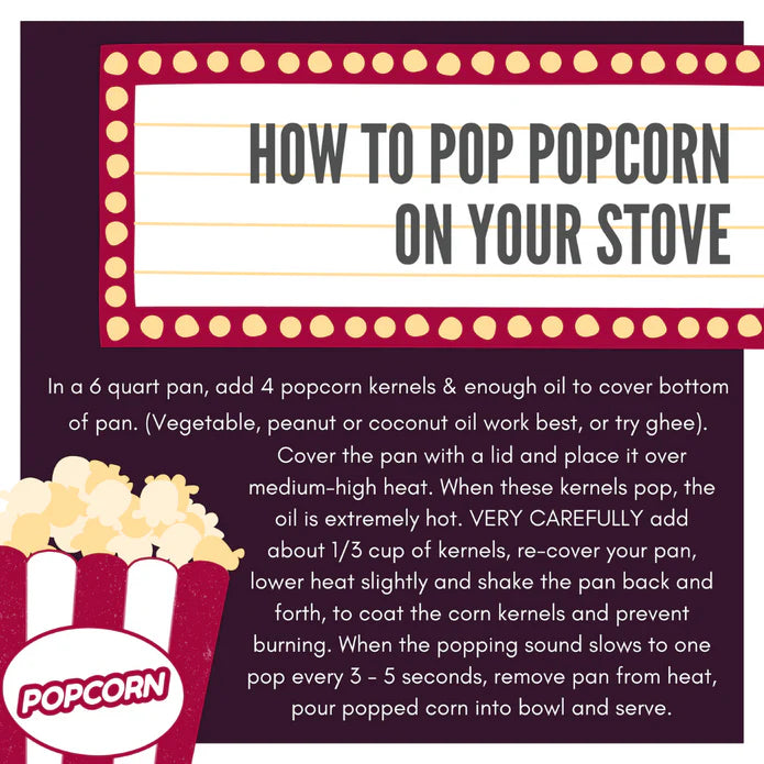 Movie Night Popcorn Kernels - Yellow Butterfly Popcorn
