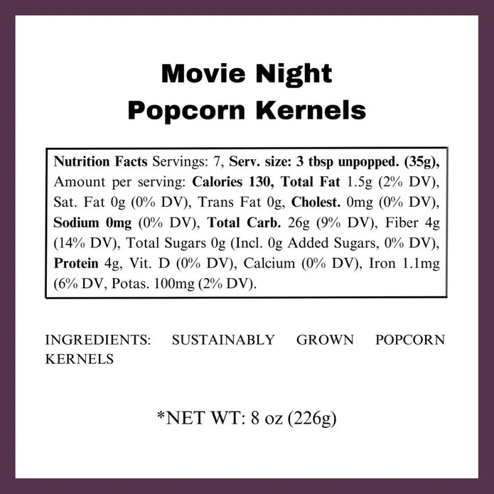 Movie Night Popcorn Kernels - Yellow Butterfly Popcorn