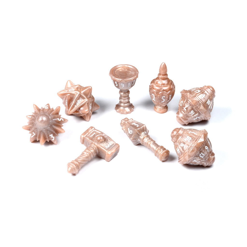 POLYHERO CLERIC 8 DICE SET RADIANT ROSE