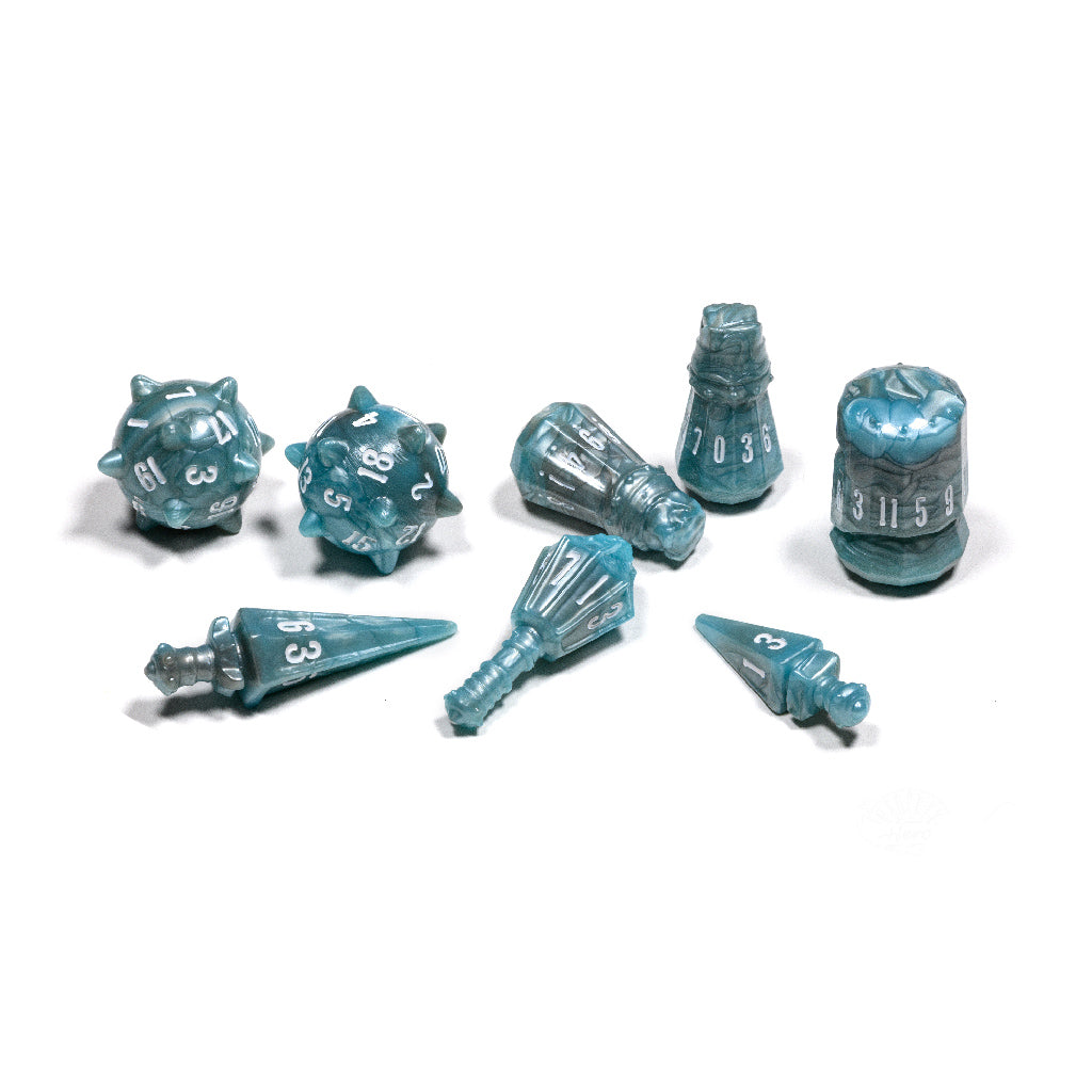 POLYHERO WARRIOR 8 DICE SET STALWART STORM