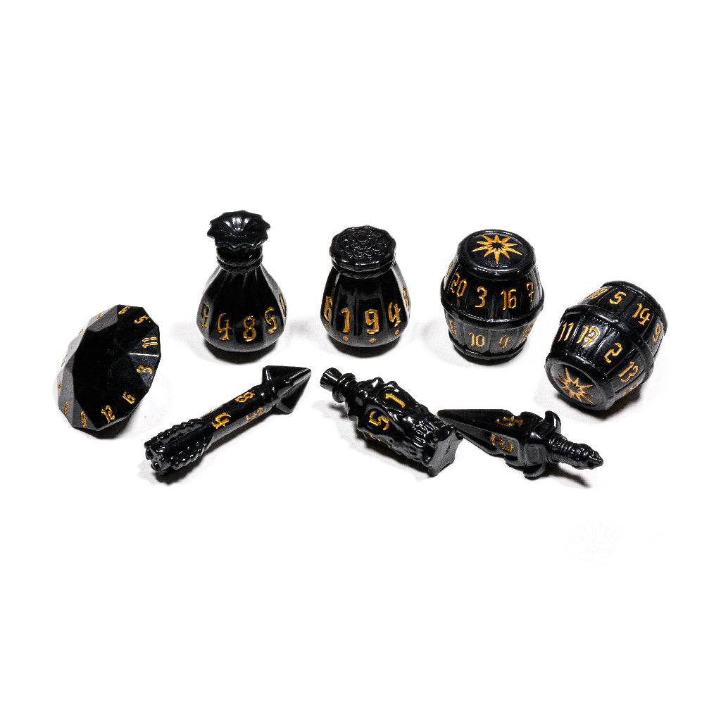POLYHERO ROGUE 8 DICE SET NIGHTSHADE