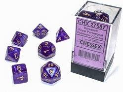 Borealis® Polyhedral Royal Purple/Gold with Luminary Glow 7-Die Set