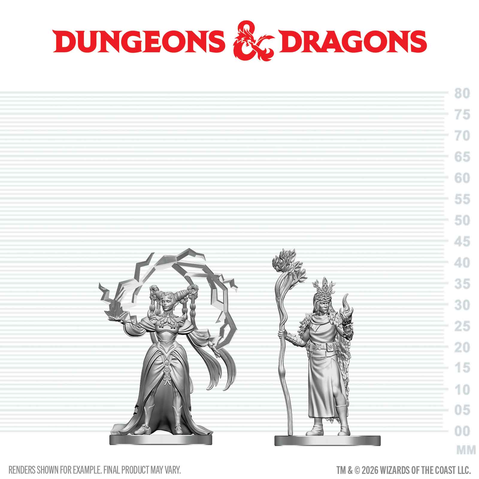 Nolzur`s Marvelous Unpainted Miniatures: Human Druid and Elf Warrior