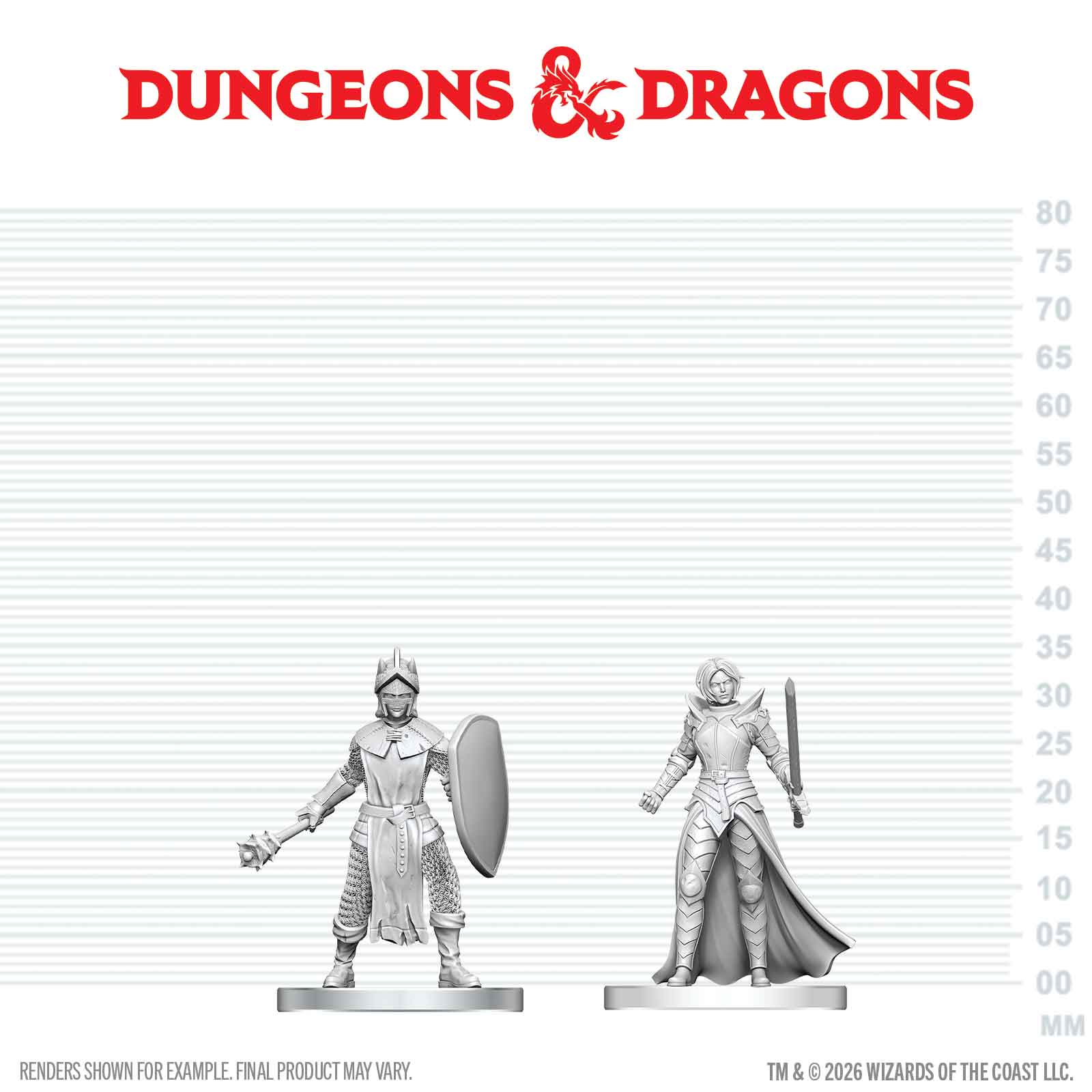 Nolzur`s Marvelous Unpainted Miniatures: Black Gauntlet and Zhentilar Paladin of Bane