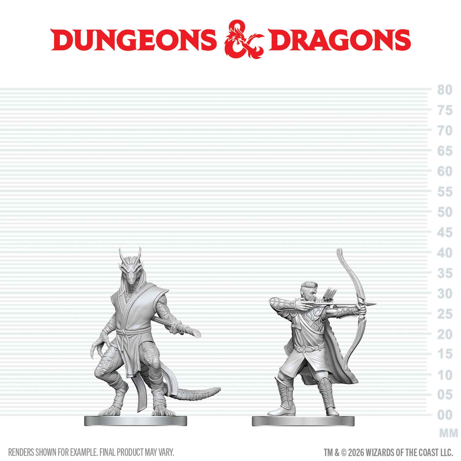 Nolzur`s Marvelous Miniatures:  Elf Ranger and Dragonborn Monk