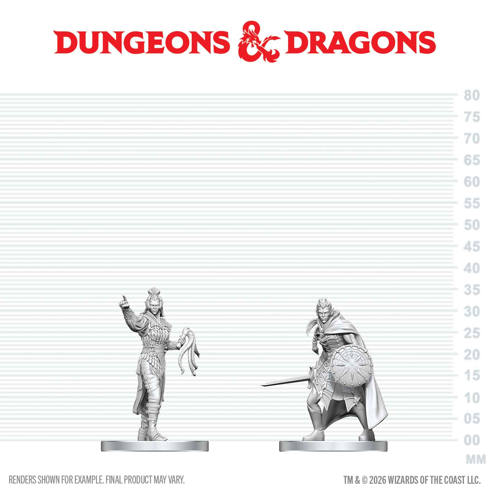 Nolzur`s Marvelous Unpainted Miniatures: Drow Elite Warrior and Drow Priestess of Lolth