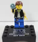 Load image into Gallery viewer, Lego Star Wars 20th Anniversary Han Solo Minifigure w/ Base SW1032
