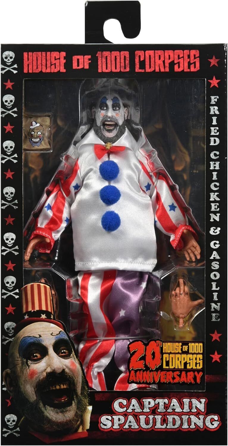 NECA House of 1000 Corpses Rob Zombie's Captain Spaulding Clothed Action Figure [20th Anniversary]