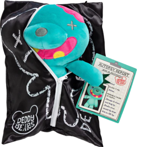 Deddy Bears Zippered Body Bag Zombear 12-Inch Plush