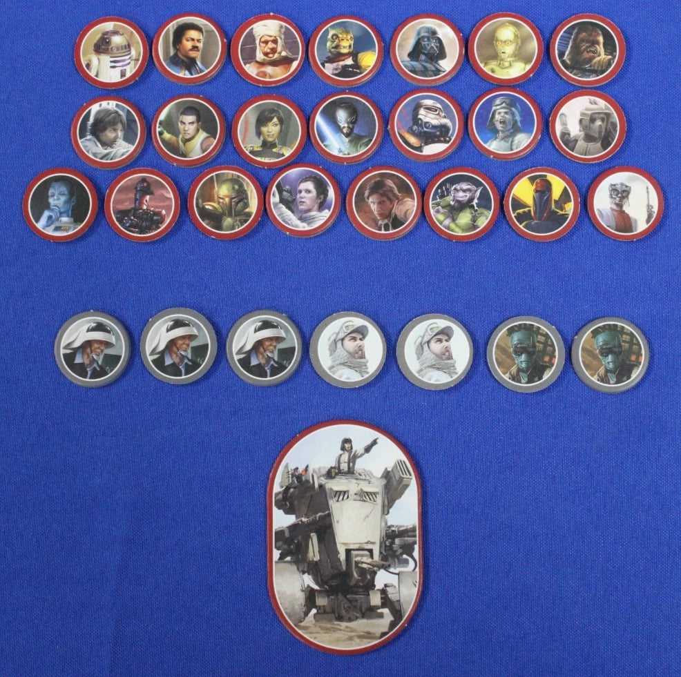 Star Wars Imperial Assault Waves 1-7 Base Command + Skirmish Cards + Tokens
