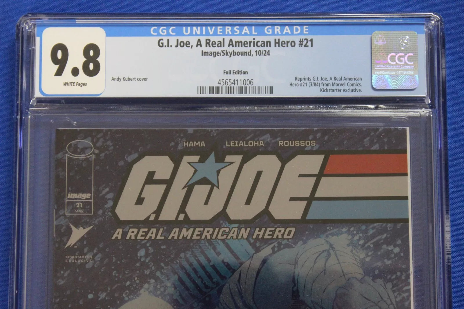 GI Joe A Real American Hero #21 Kickstarter Foil CGC 9.8 NM/M