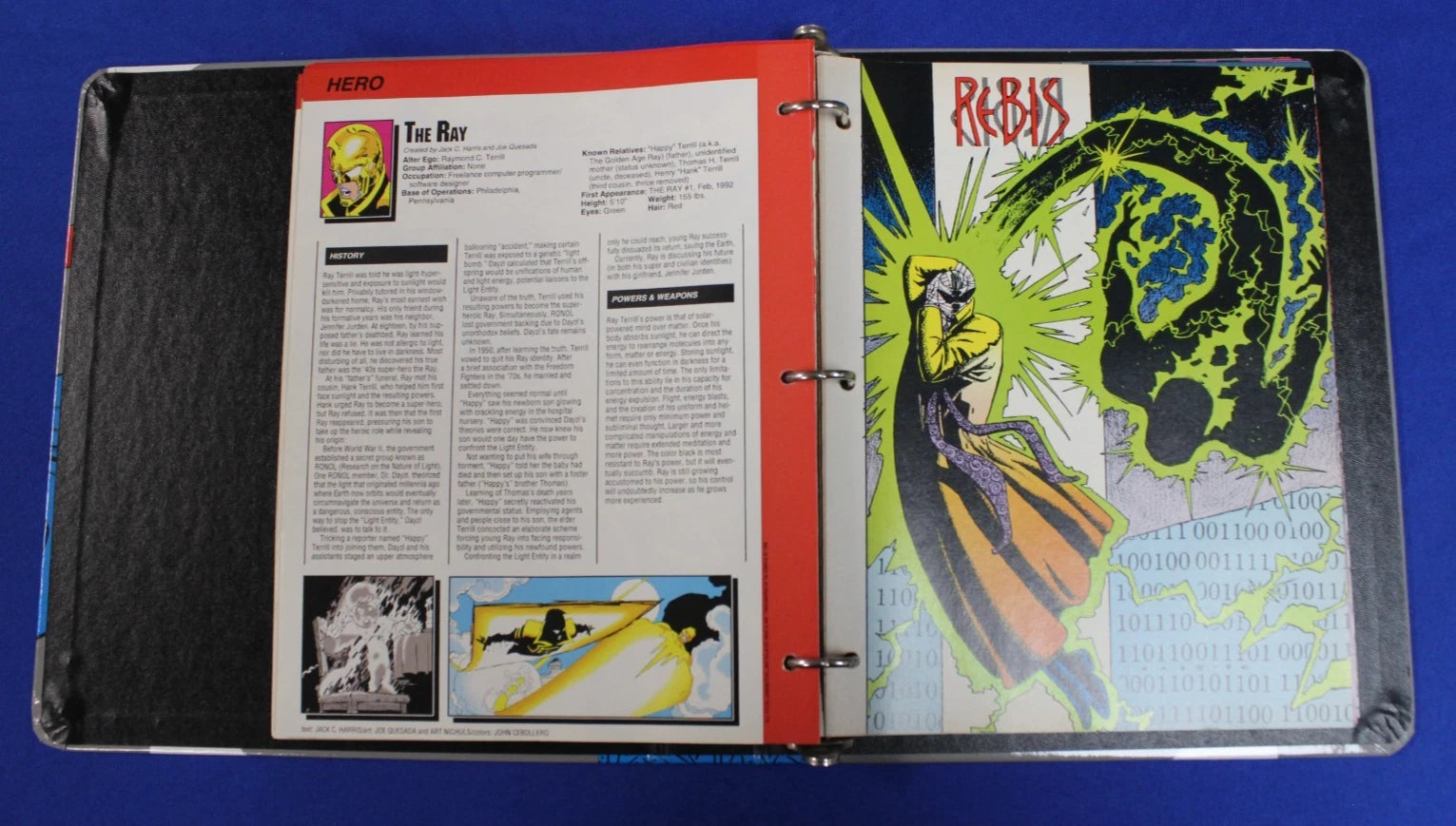 Who's Who in the DC Universe Lot of 2 Binders of DC Character and Data Sheets