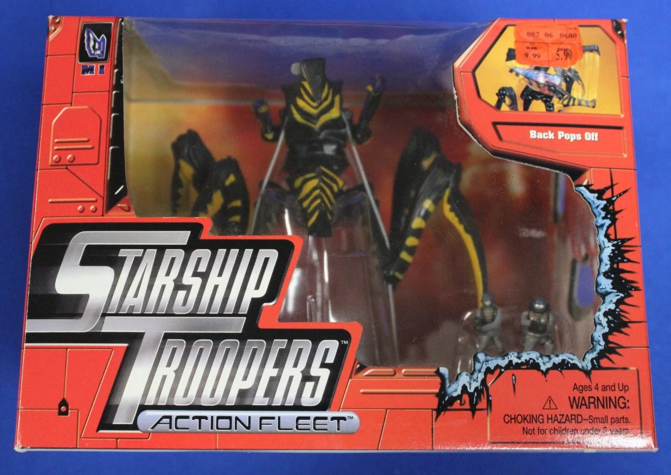 Galoob 1996 Starship Troopers Action Fleet Warrior Bug vs. Corporal Bronski &amp; MI Trooper Action Figure