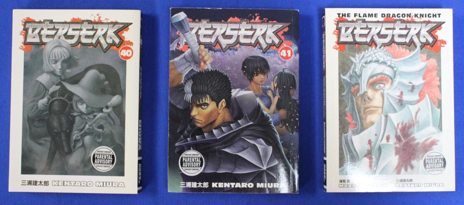 Berserk Vol 1-41 + Flame Dragon Knight English Manga Near Complete Paperback Set