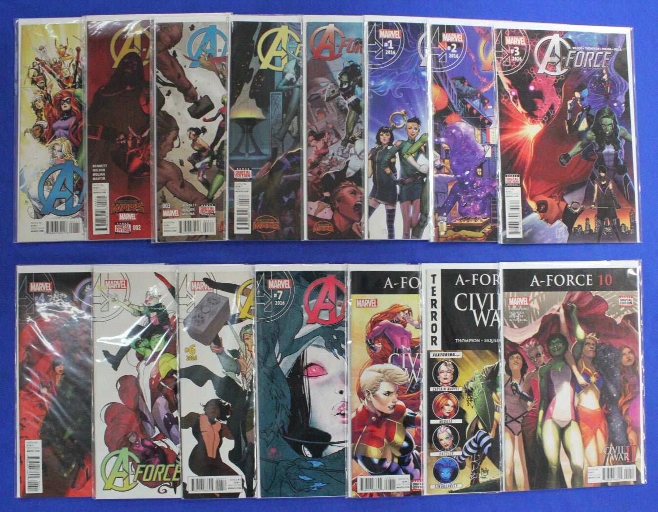 A-Force (2015) #1-5 & (2016) #1-10 Complete Set VF/NM