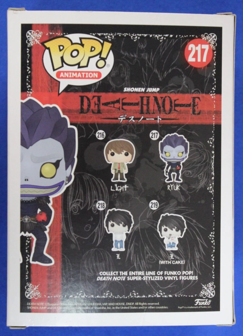 Funko POP! Death Note #216 Light #217 Ryuk #218 L Lot of 3