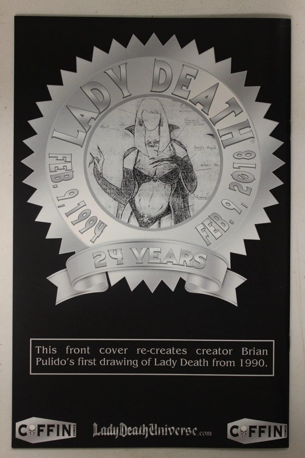 Lady Death #1 Mike DeBalfo Original Drawing Edition SIGNED Brian Pulido #32/180