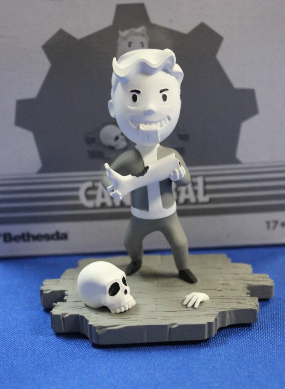 Bethesda 2021 Fallout Vault Boy Cannibal Black and White Mini Statue