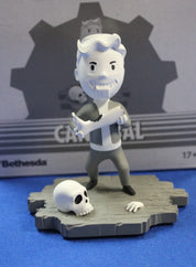 Bethesda 2021 Fallout Vault Boy Cannibal Black and White Mini Statue
