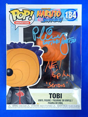 Funko POP #184 Tobi SIGNED by Michael Yurchak & Neil Kaplan w/JSA COA Naruto