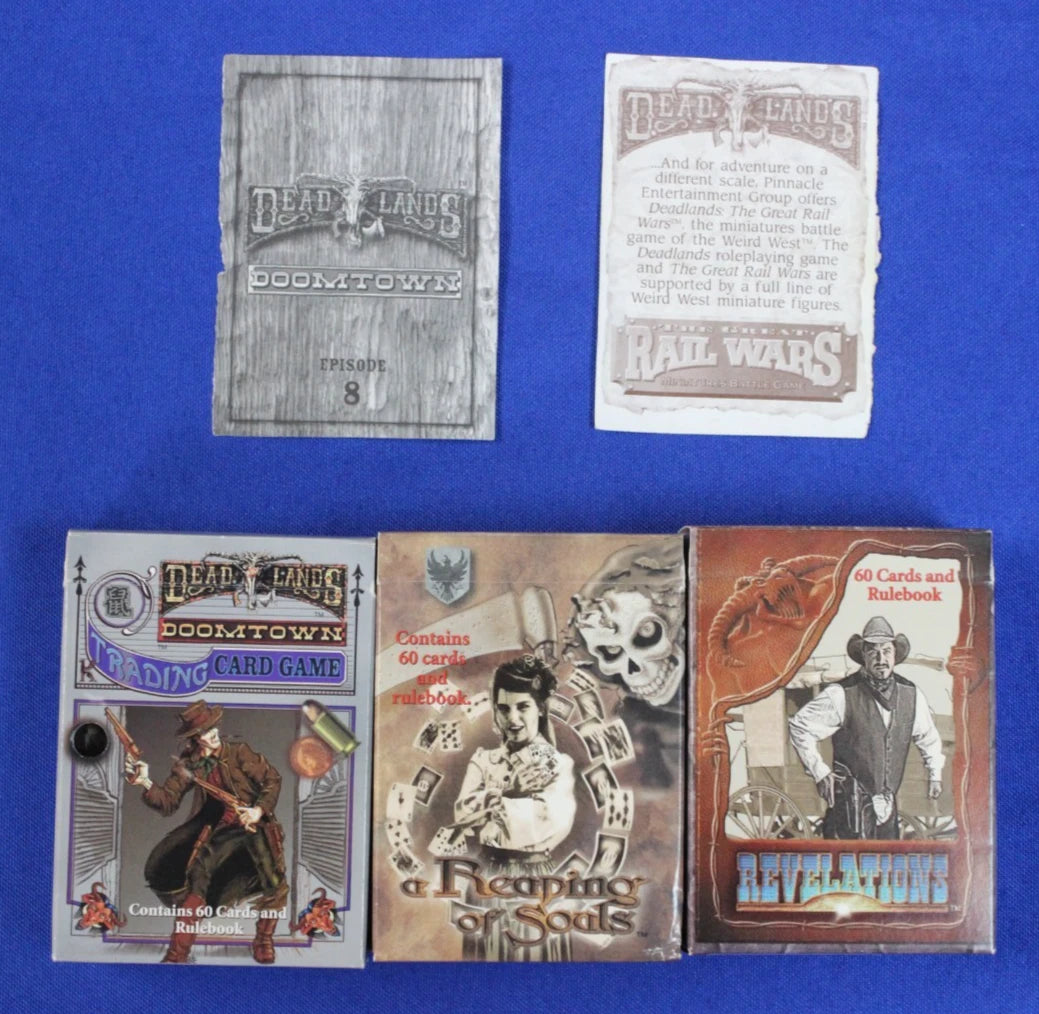 Wizards of the Coast 1998 Deadlands Doomtown TCG HUGE Lot of Around 900 Cards