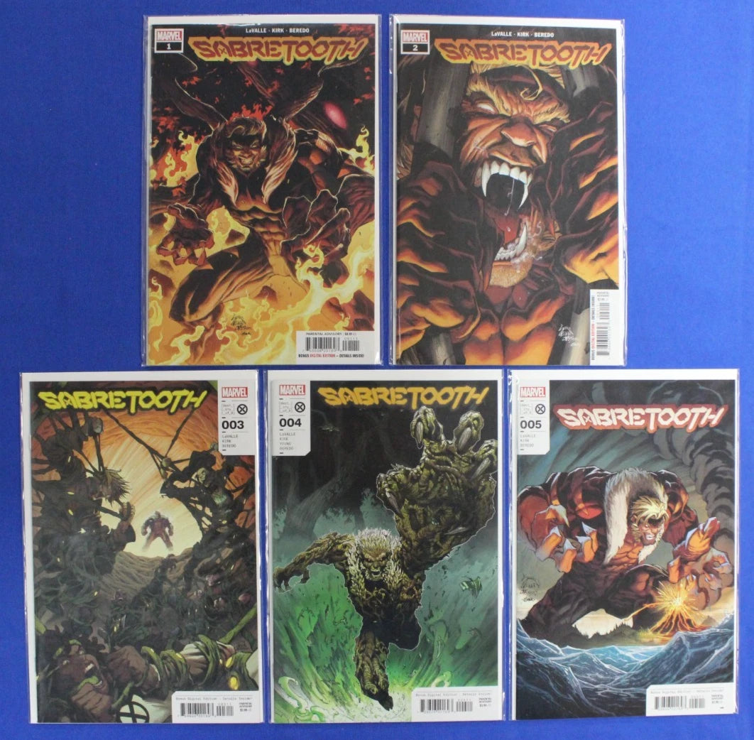 Sabretooth / Sabretooth & The Exiles #1-5 Complete Sets VF/NM