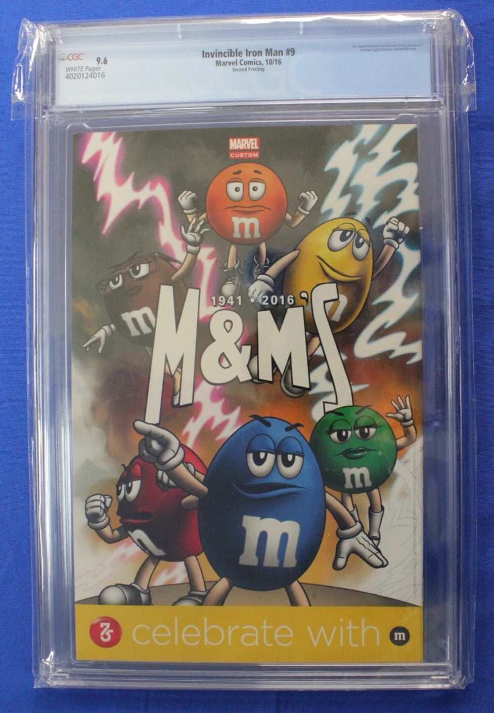 Invincible Iron Man #9 2nd Printing Variant CGC 9.6 NM+ (2016) CGC 9.6