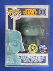 Funko POP! Star Wars #33 Holographic Darth Vader Glow in the Dark Figure