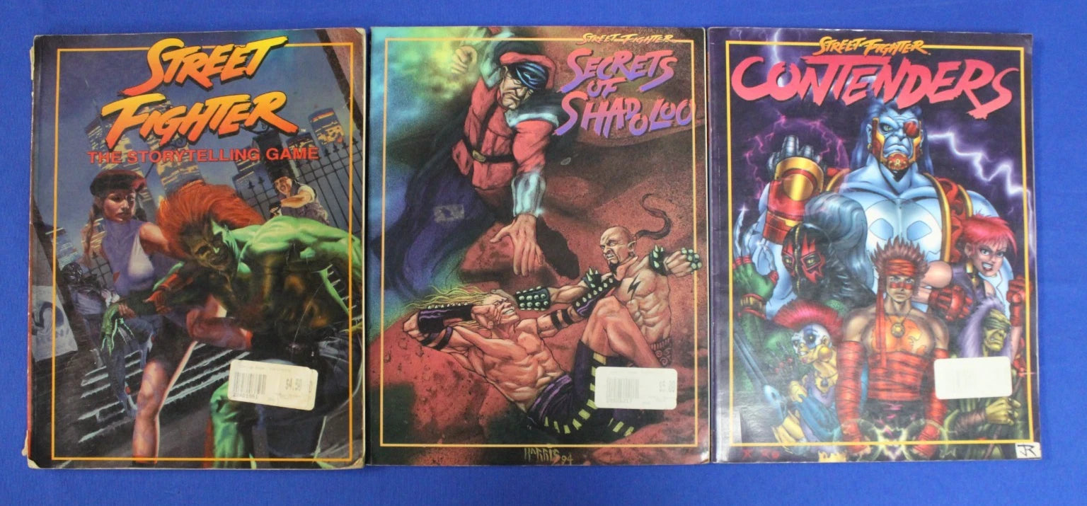Street Fighter Storytelling Game Base Book + Secrets of Shadoloo + Contenders