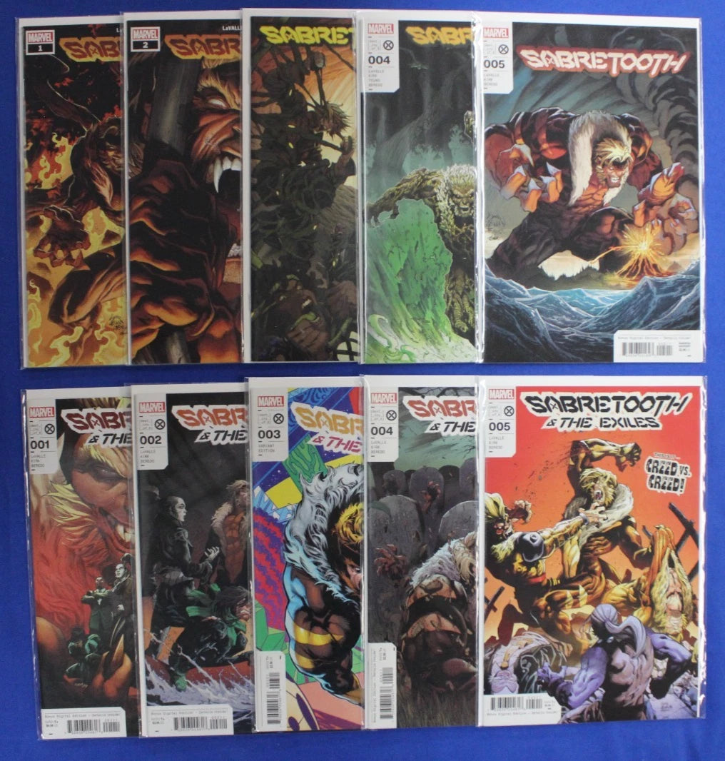 Sabretooth / Sabretooth & The Exiles #1-5 Complete Sets VF/NM