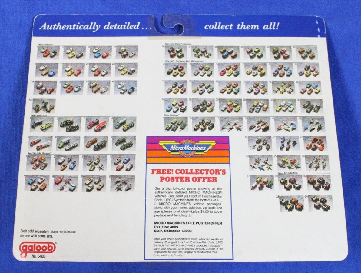 1980s Galoob Lot of 6 Sealed Micro Machines Vehicle Planes Collection No. 6400