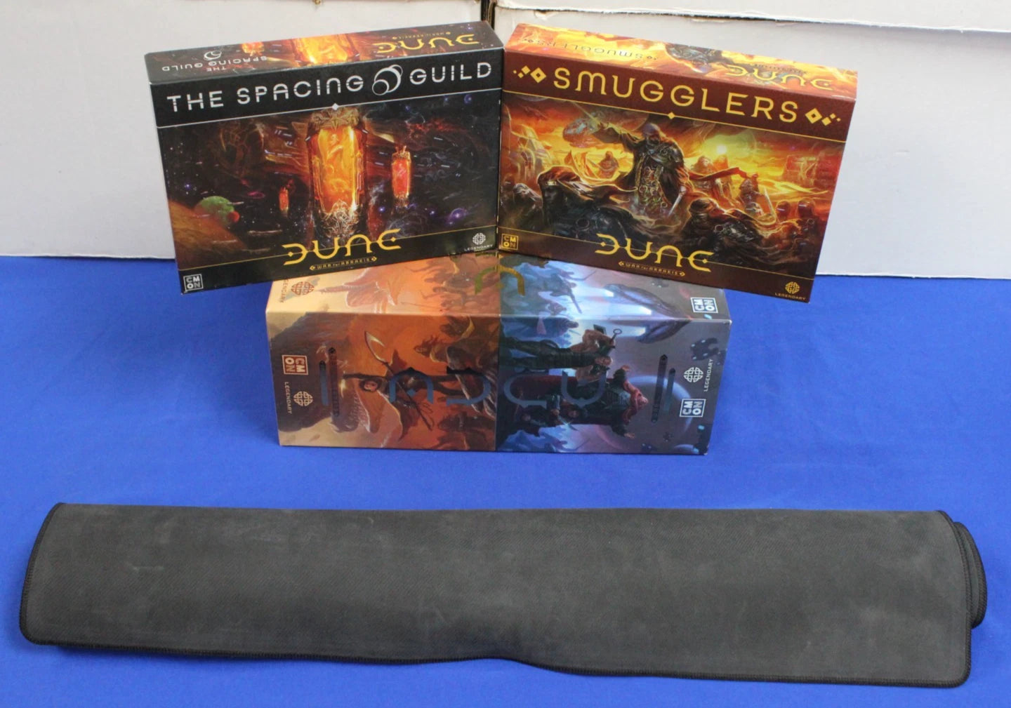 CMON Dune War for Arrakis + 2 Expansions + Playmat Lot of 4 Complete