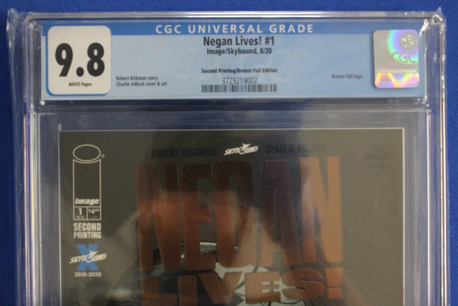 Negan Lives! #1 2nd Print Bronze Foil Variant CGC 9.8 NM/M