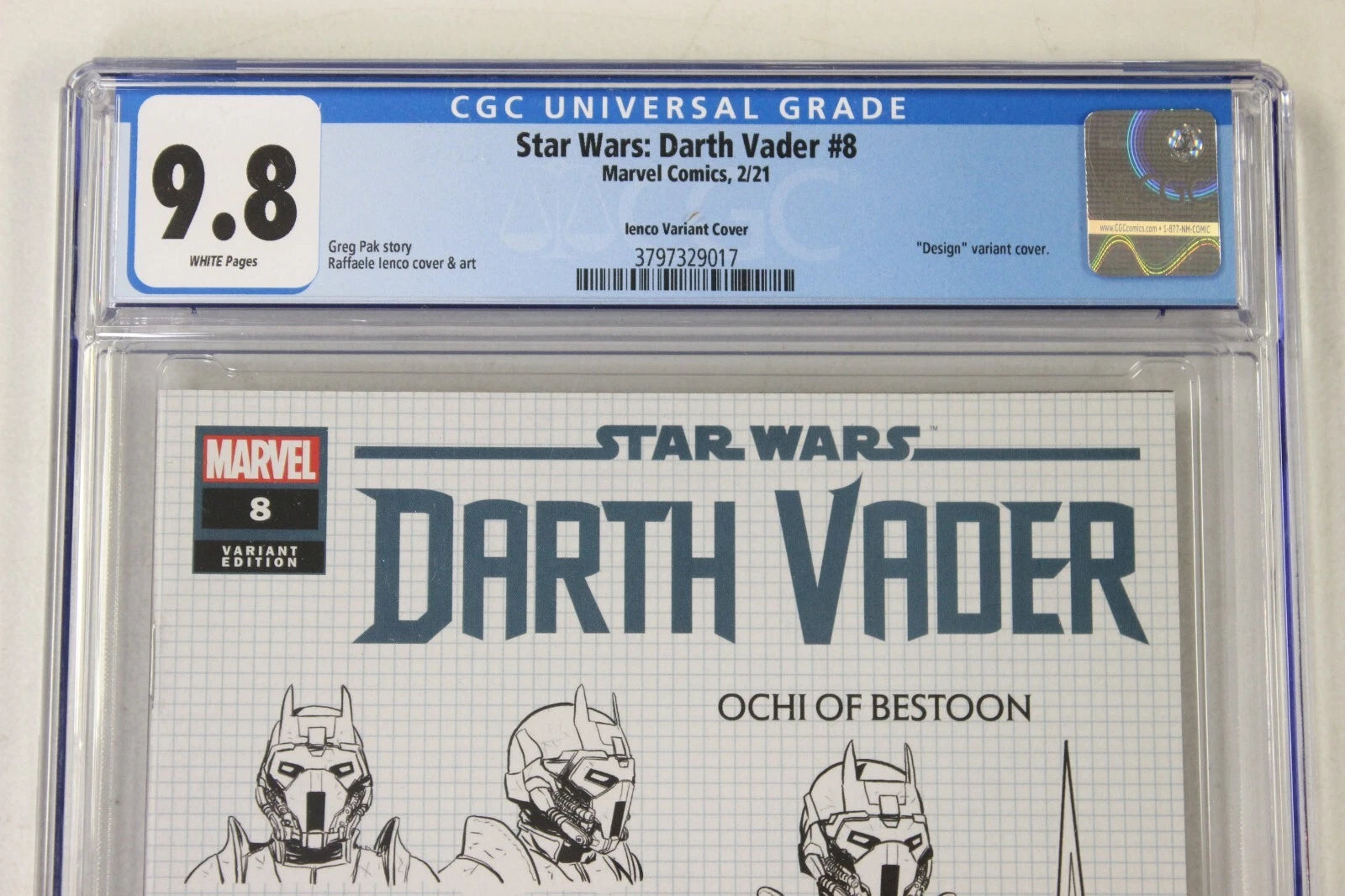 Star Wars Darth Vader #8 1:10 Raffaele Ienco Design Variant CGC 9.8 NM/M
