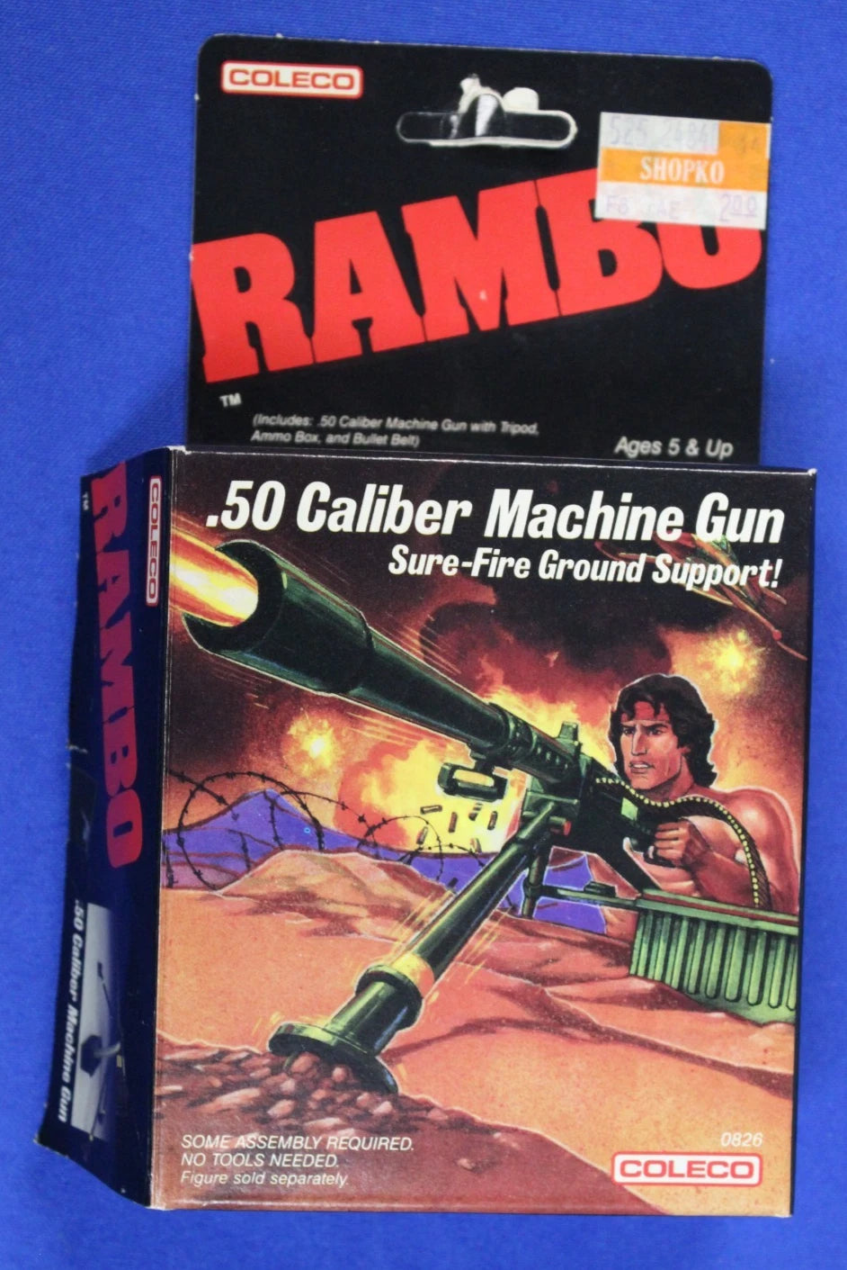 Coleco 1986 Vintage Rambo Toy Weapons Lot Complete in Box