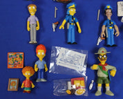 Playmates Simpsons Action Figure Lot of 21 Figure and Accessories + 2 Playsets