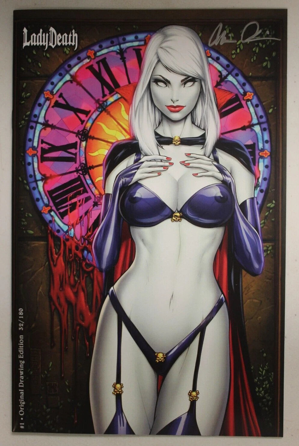 Lady Death #1 Mike DeBalfo Original Drawing Edition SIGNED Brian Pulido #32/180