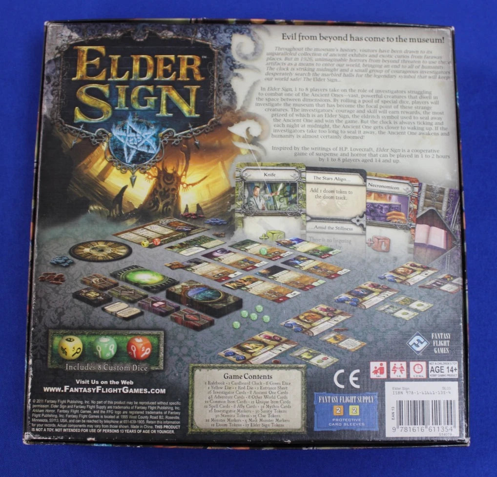Fantasy Flight Games Elden Sign Base Game + Expansions Lot of 3 Complete in Box