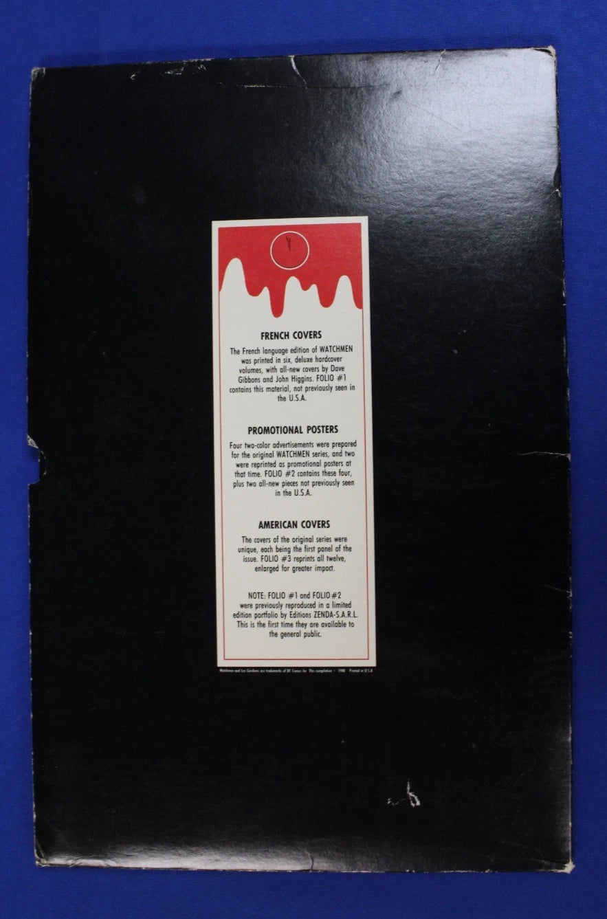 DC 1988 Watchmen Art Portfolio American & French Covers + Promotional Posters