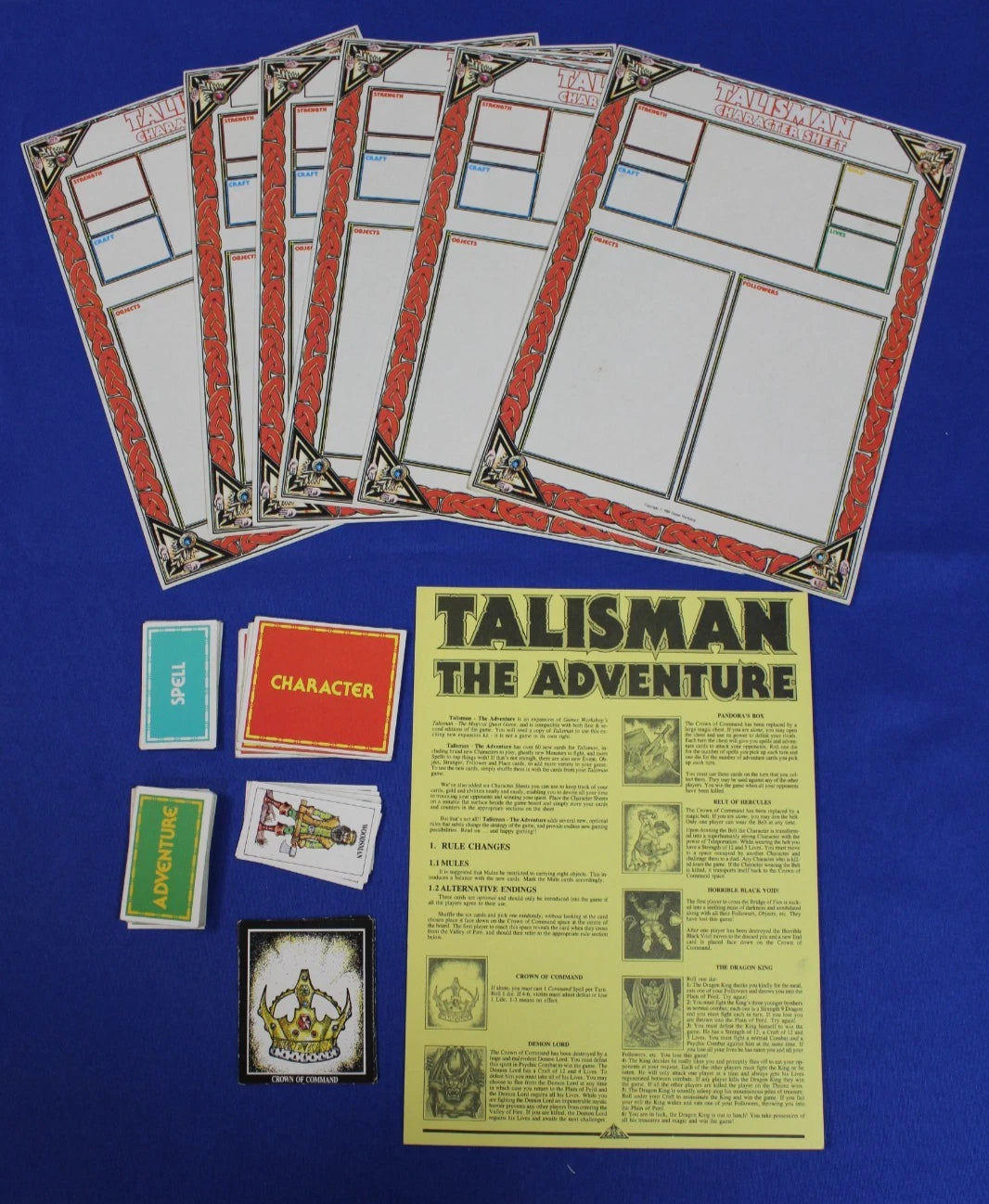 Games Workshop 1986 Talisman The Adventure Board Game Expansion No Box Complete