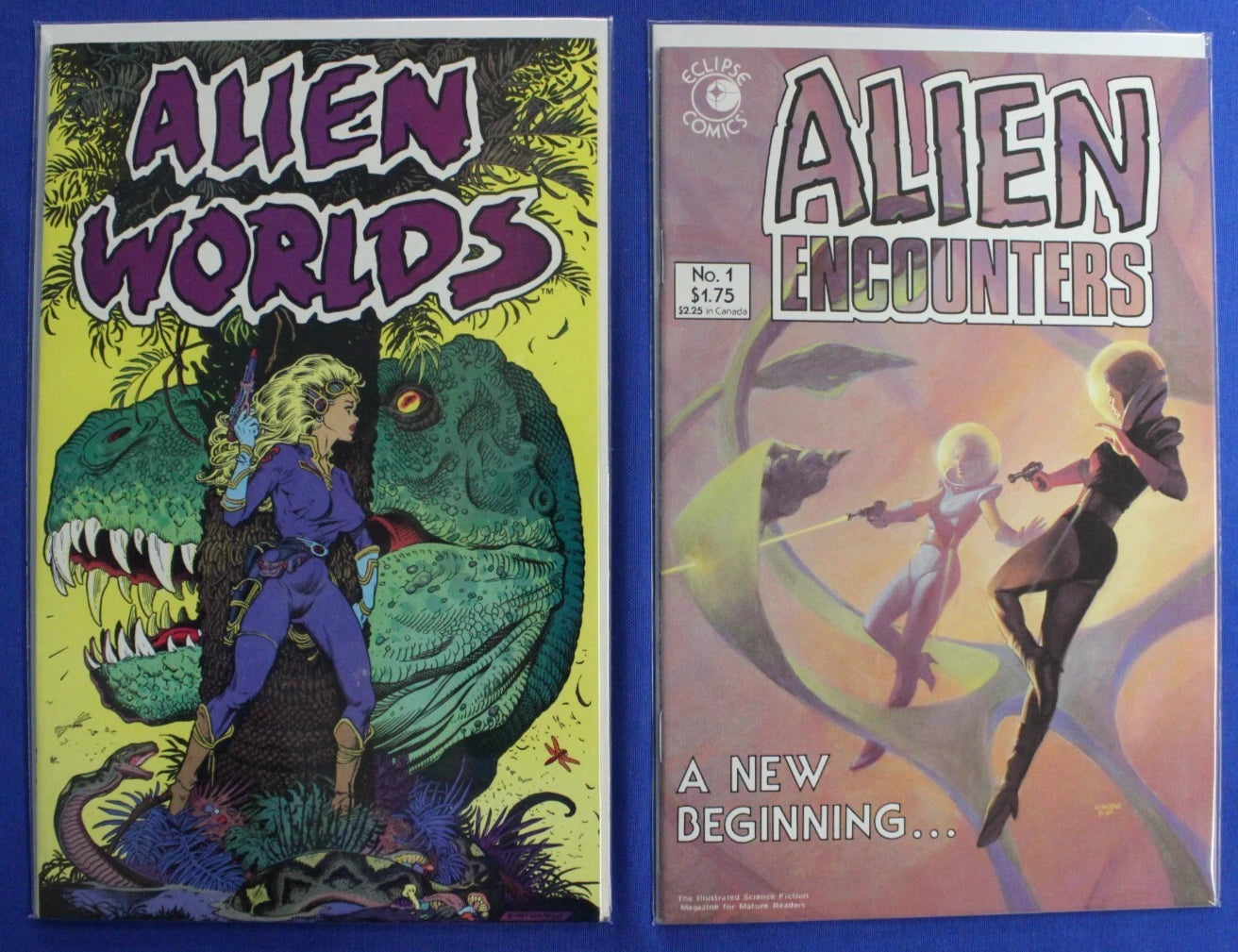 Alien Worlds #1 & Alien Encounters #1 VF/NM