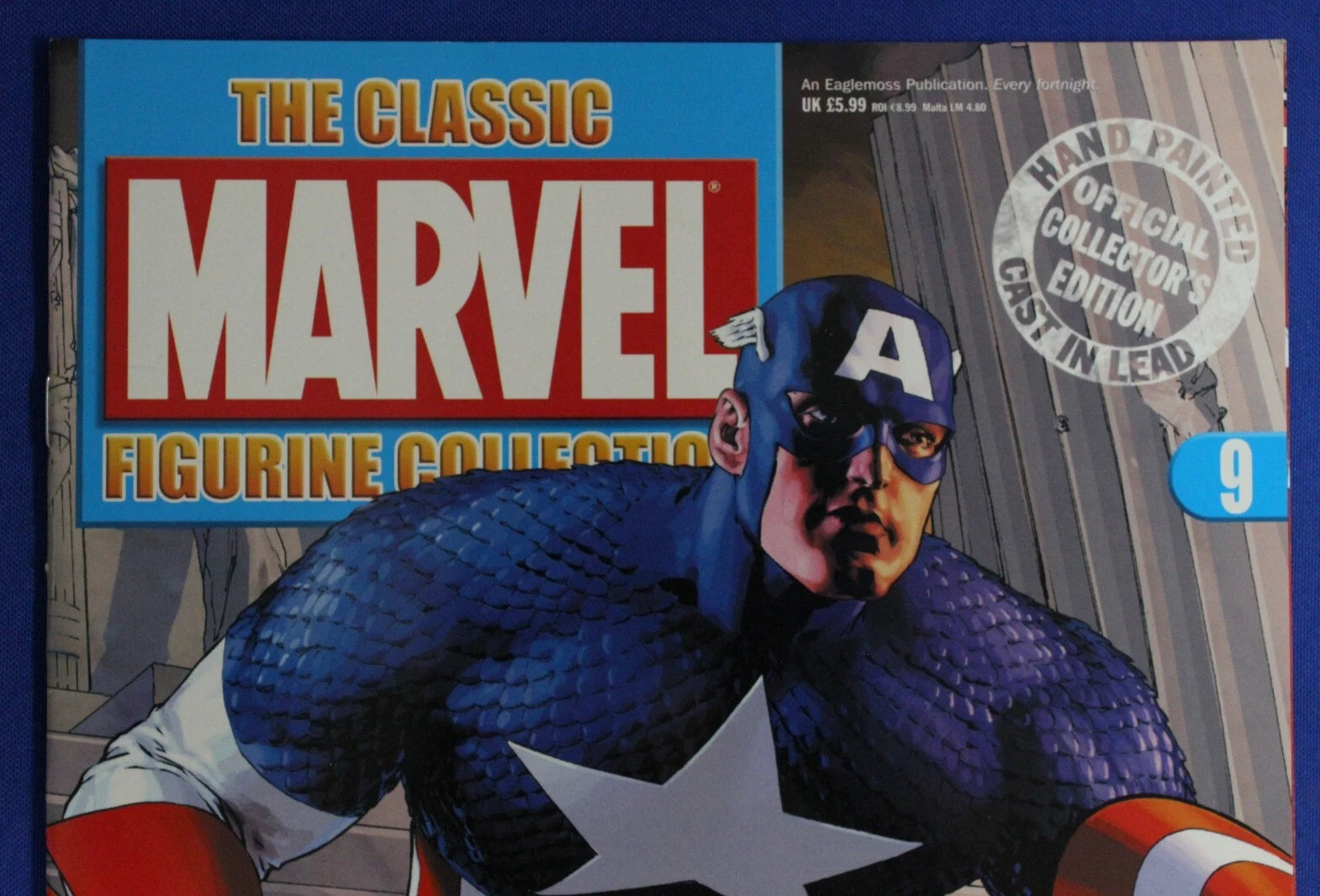 Eaglemoss Classic Marvel Collection Captain America Lead Figurine & Magazine #9