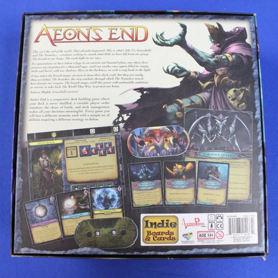 Aeon's End 2nd Ed + Legacy Gravehold Expansions & Playmats KS Board Game Lot