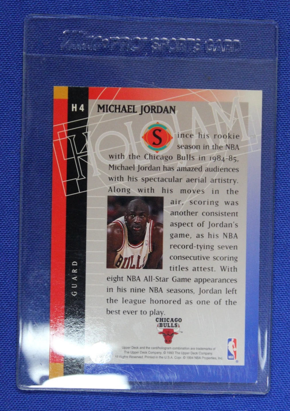Upper Deck 1994 Michael Jordan Holojam Hologram Trading Card NM