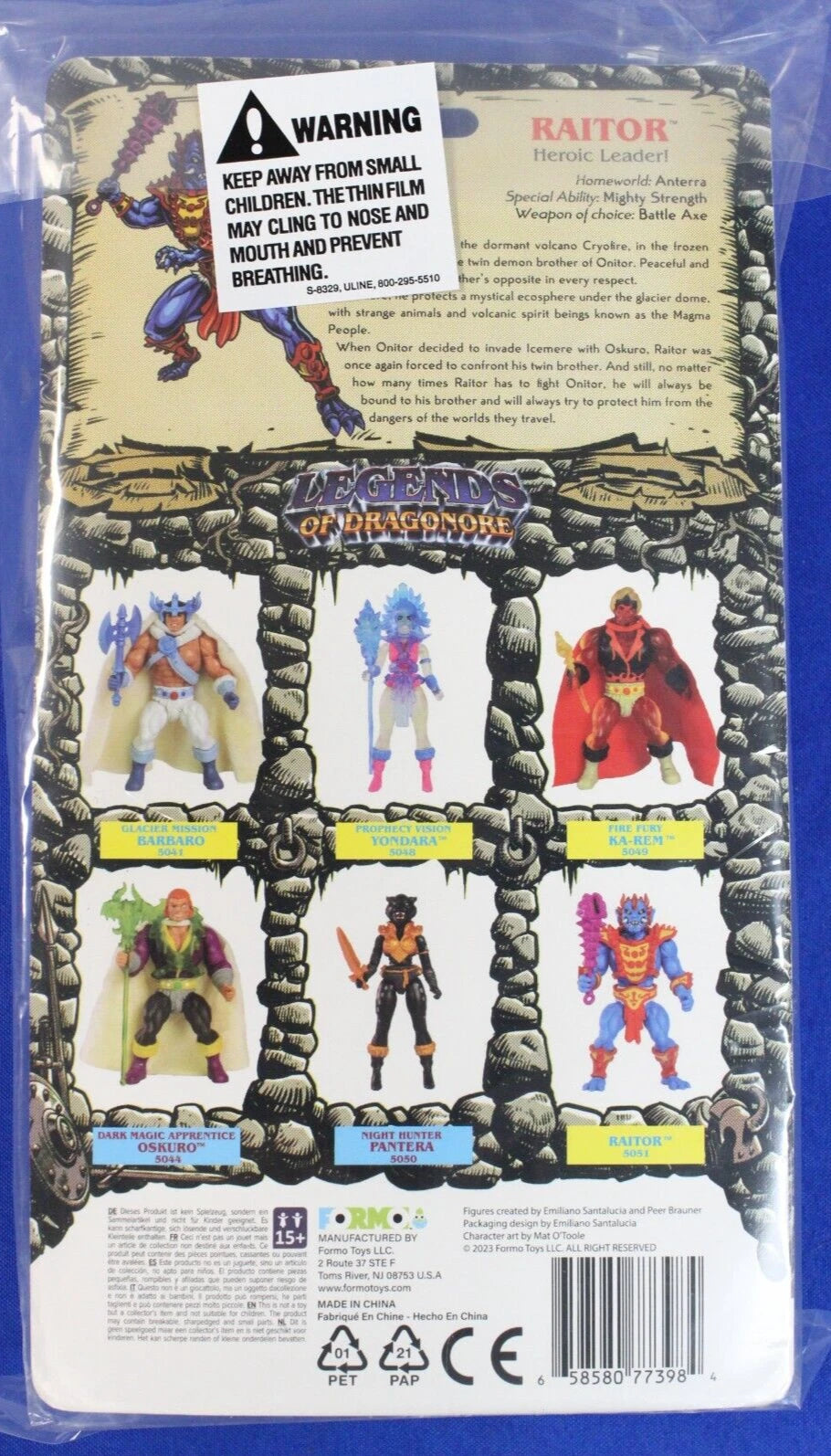 Formo Toys Legends of Dragonore Wave 1.5 Complete Set of 6 5.5" Action Figures