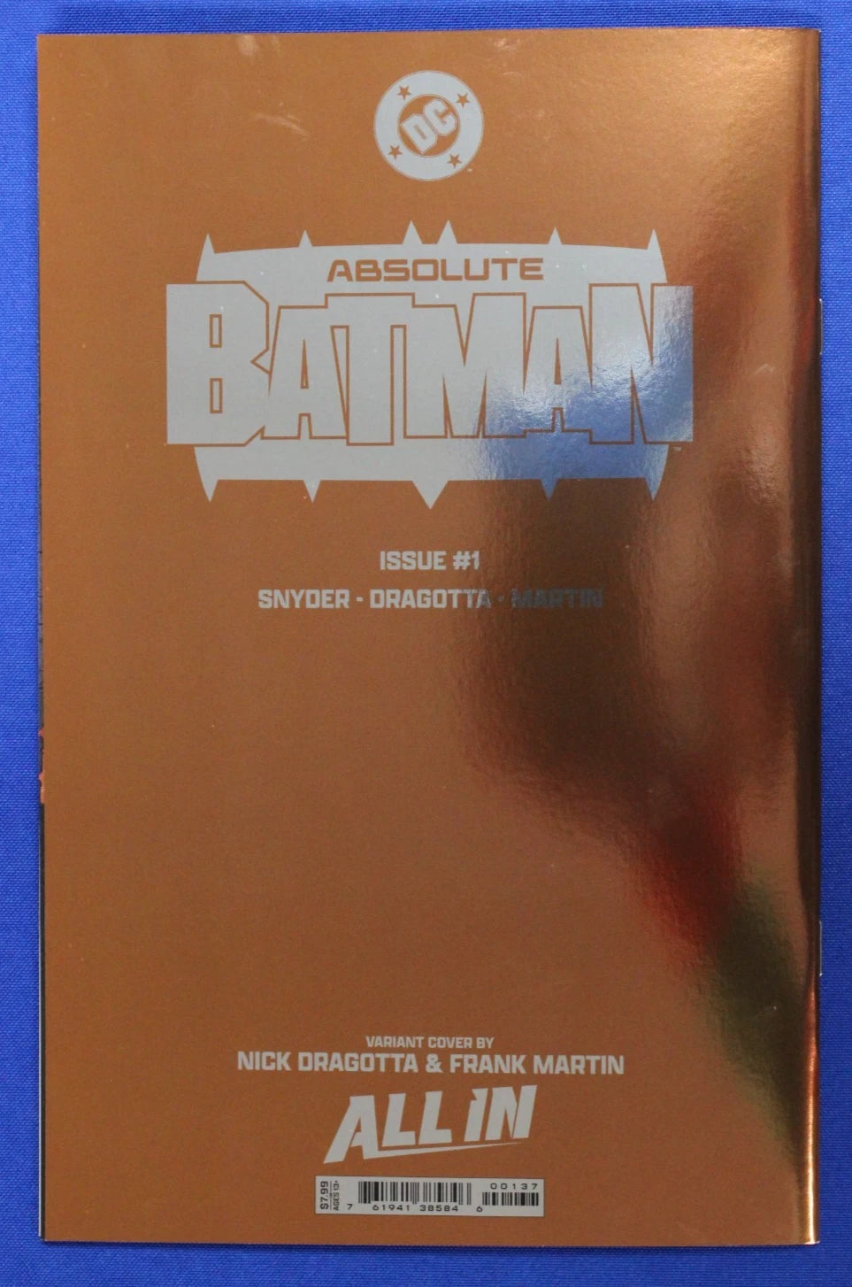 Absolute Batman #1 Nick Dragotta Foil Virgin Variant Cover K 1st Print NM